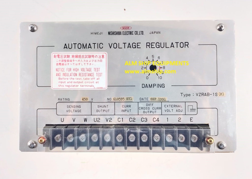 Nishishiba Electric VZRAB-1S(P) Automatic Voltage Regulator